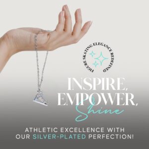 Sportybella Skate Necklace - Girls Ice Skating Charm Pendent - Figure Skating Gifts