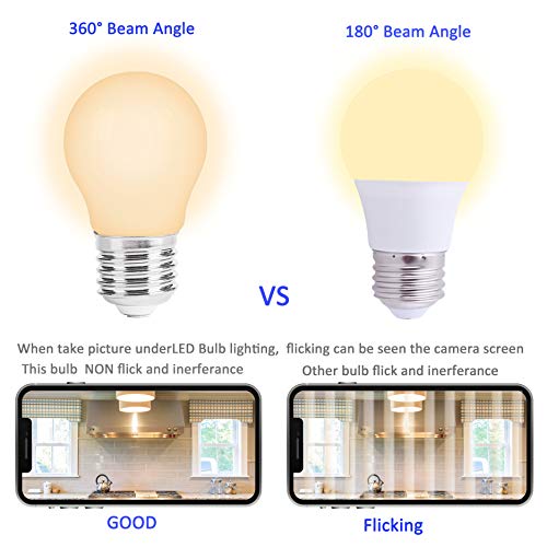 LED Appliance Light Bulb for Refrigerator Fridge Over Microwave Hood Stove Replacement A15 40W Incandescent Bulb E26 Medium Base 120V 5W 500lm Soft White Non dimmable Warm White 3000K Pack of 2