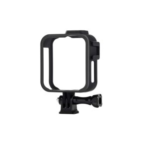 housing frame for gopro max black protective shell cage mount accessories with quick pull movable socket and screw (black)