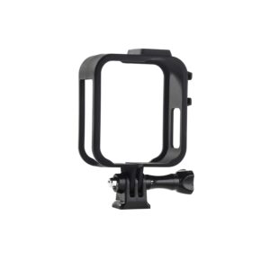 Housing Frame for GoPro Max Black Protective Shell Cage Mount Accessories with Quick Pull Movable Socket and Screw (Black)