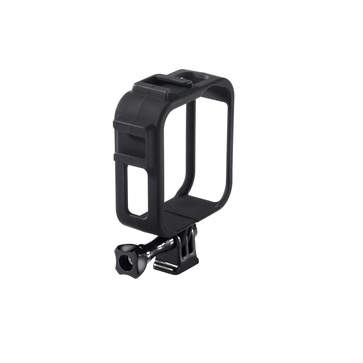 Housing Frame for GoPro Max Black Protective Shell Cage Mount Accessories with Quick Pull Movable Socket and Screw (Black)