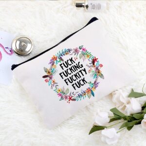 Kimoli Funny Canvas Cosmetic Bag Makeup Bags Cute Travel Bag Birthday Gifts Friend Gifts for Women (Style-B)