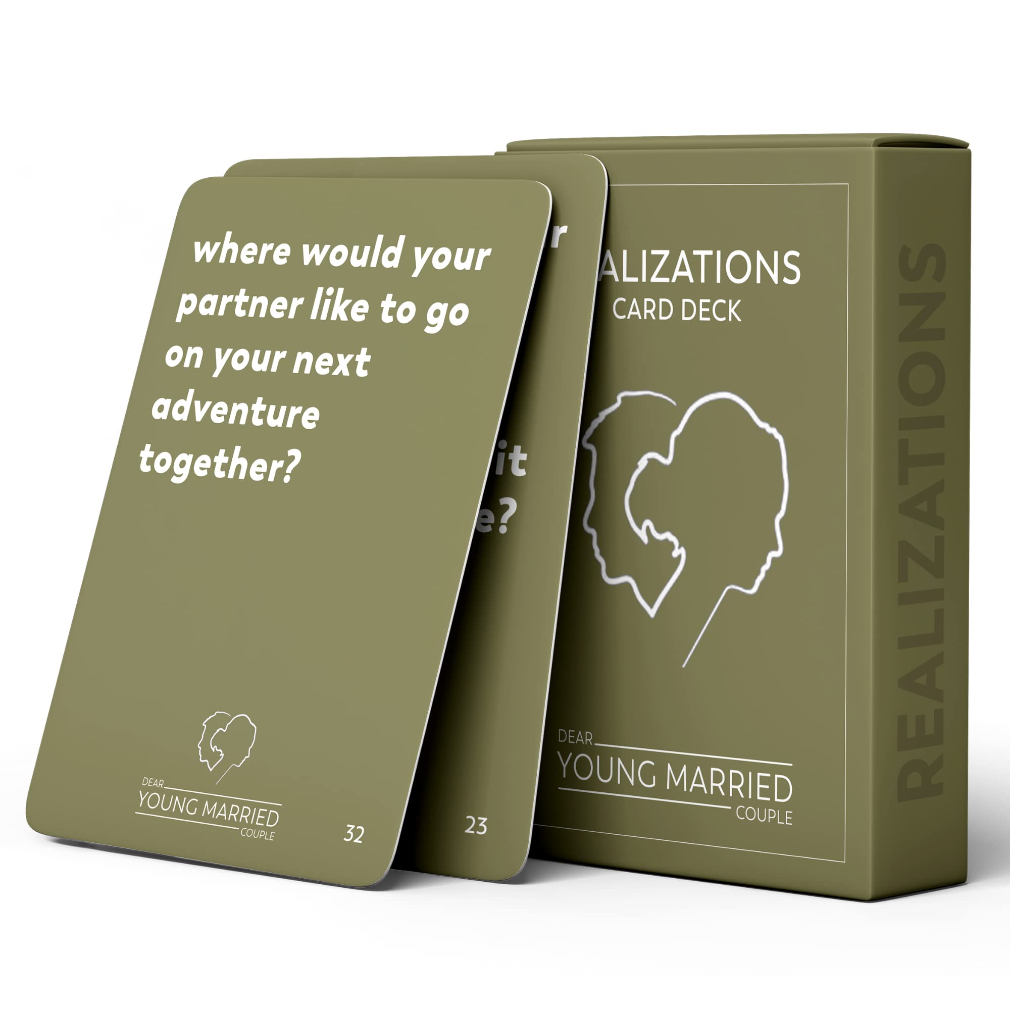 REALIZATIONS - Card Deck - Fun Game for Couples - 52 Questions to See How Well You Know Your Partner – Dating and Engaged Couples Gift – Conversation Starter