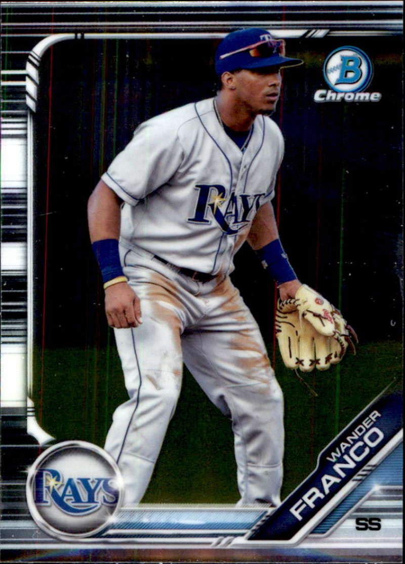 2019 Bowman Chrome Draft #BDC-93 Wander Franco RC Rookie Tampa Bay Rays MLB Baseball Trading Card