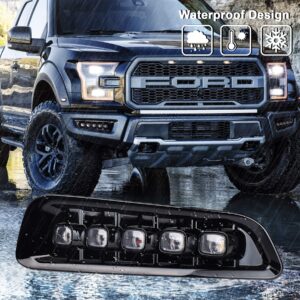 Ford Raptor Fog Lights with Switchback LED Turn Signals Daytime Running Light Compatible for Ford Raptor 2017 2018 2019 2020 Gen 2