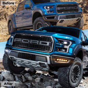 Ford Raptor Fog Lights with Switchback LED Turn Signals Daytime Running Light Compatible for Ford Raptor 2017 2018 2019 2020 Gen 2