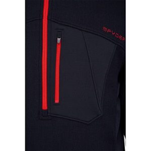 Spyder Active Sports Mens Bandit Half Zip, BLK RED, Large