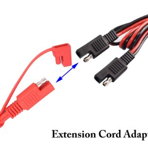 zdyCGTime SAE Power Automotive Extension Cable SAE to SAE Extension Cable 18 Gauge 2 Pin Wire Harness Heavy Duty DC Cord Quick Disconnect/Connect with Waterproof Cap18 AWG 12Ft/3.7m