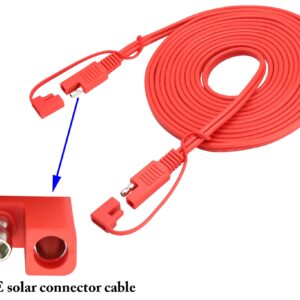 zdyCGTime SAE Power Automotive Extension Cable SAE to SAE Extension Cable 18 Gauge 2 Pin Wire Harness Heavy Duty DC Cord Quick Disconnect/Connect with Waterproof Cap18 AWG 12Ft/3.7m