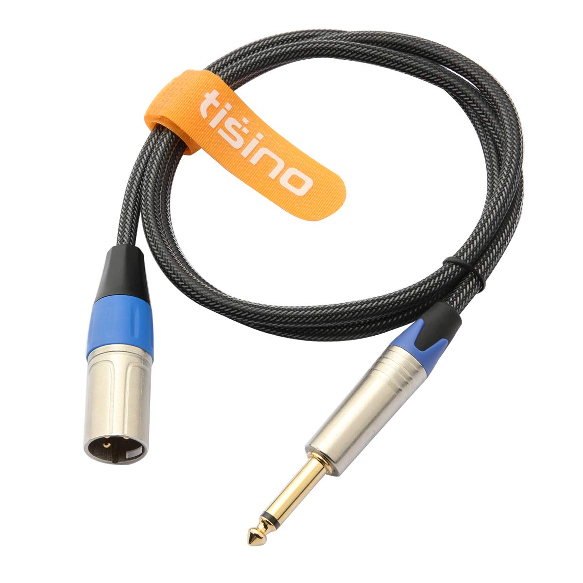 tisino XLR to 1/4” TS Cable, Quarter inch Mono to XLR Male Unbalanced Interconnect Cable Cord for Amplifiers, Instruments - 3 Feet