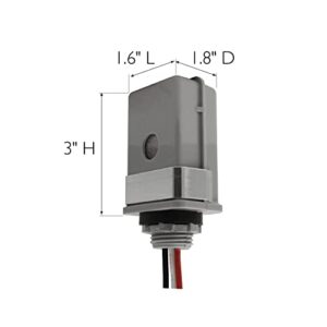 Design House 588053 Stem Mount 120-Volt Outdoor Photocontrol, Commercial/Residential Use, Dusk to Dawn Sensor