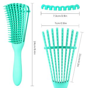 3 Pack Detangler Brush for Natural Hair, Afro America/African Hair Textured 3a to 4c Kinky Wavy/Curly/Coily/Wet/Dry/Oil/Thick/Long Hair, Exfoliating Your Scalp for Beautiful