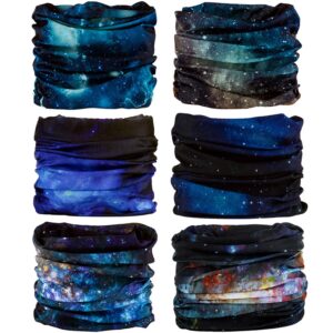 demil 16-in-1 12pcs/8pcs/6pcs multifunctional yoga sports stretchable seamless casual headband sweatband fishing magic camo scarf balaclava headwear head wrap (6pcs-galaxy1)