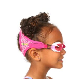 frogglez pain-free swim goggles for kids under 10 (ages 3-10), no hair pulling, recommended by olympic swimmers