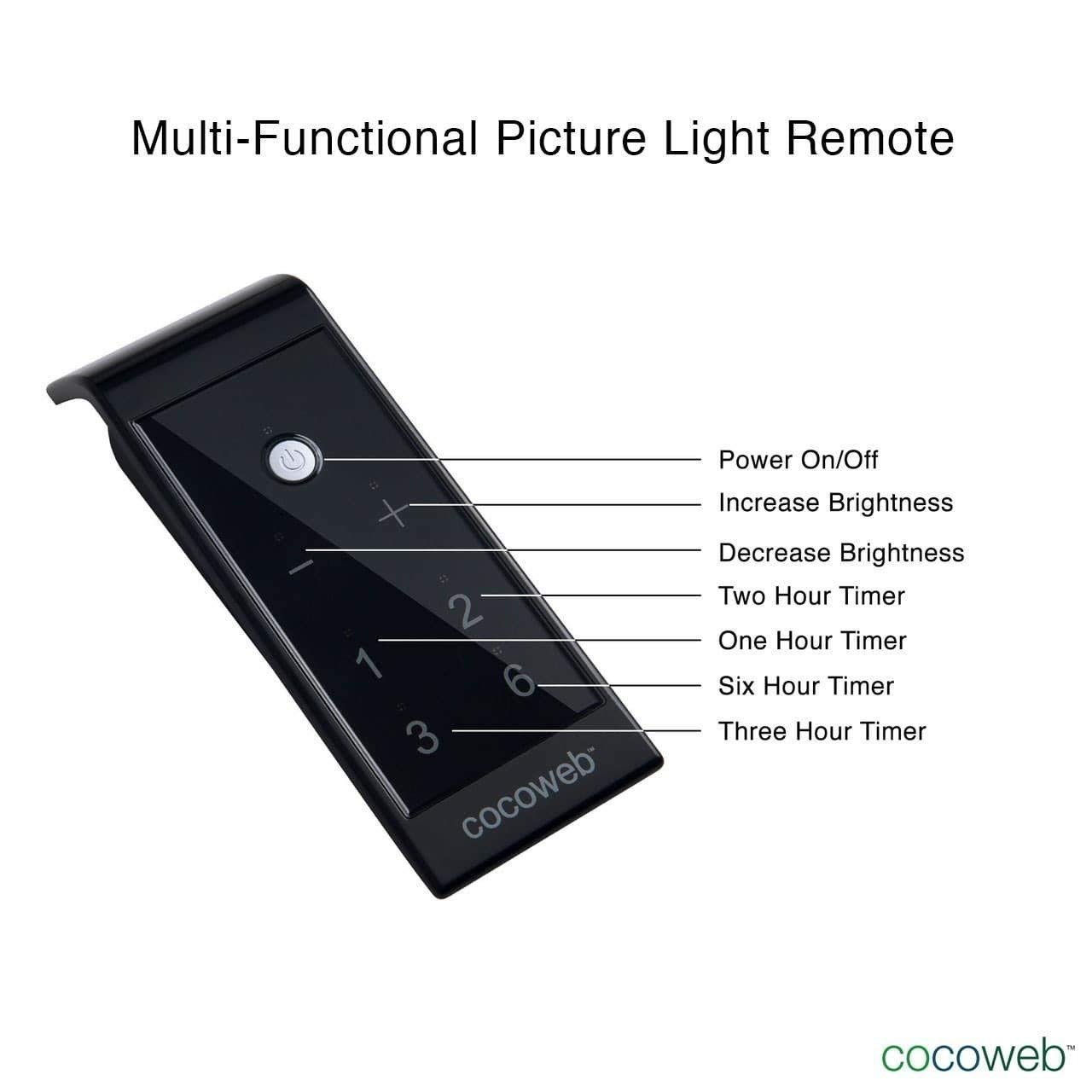 Cocoweb 16" Tru-Slim LED Frame Lighting in Black with Non-Dimmable Direct Wire Kit with Remote