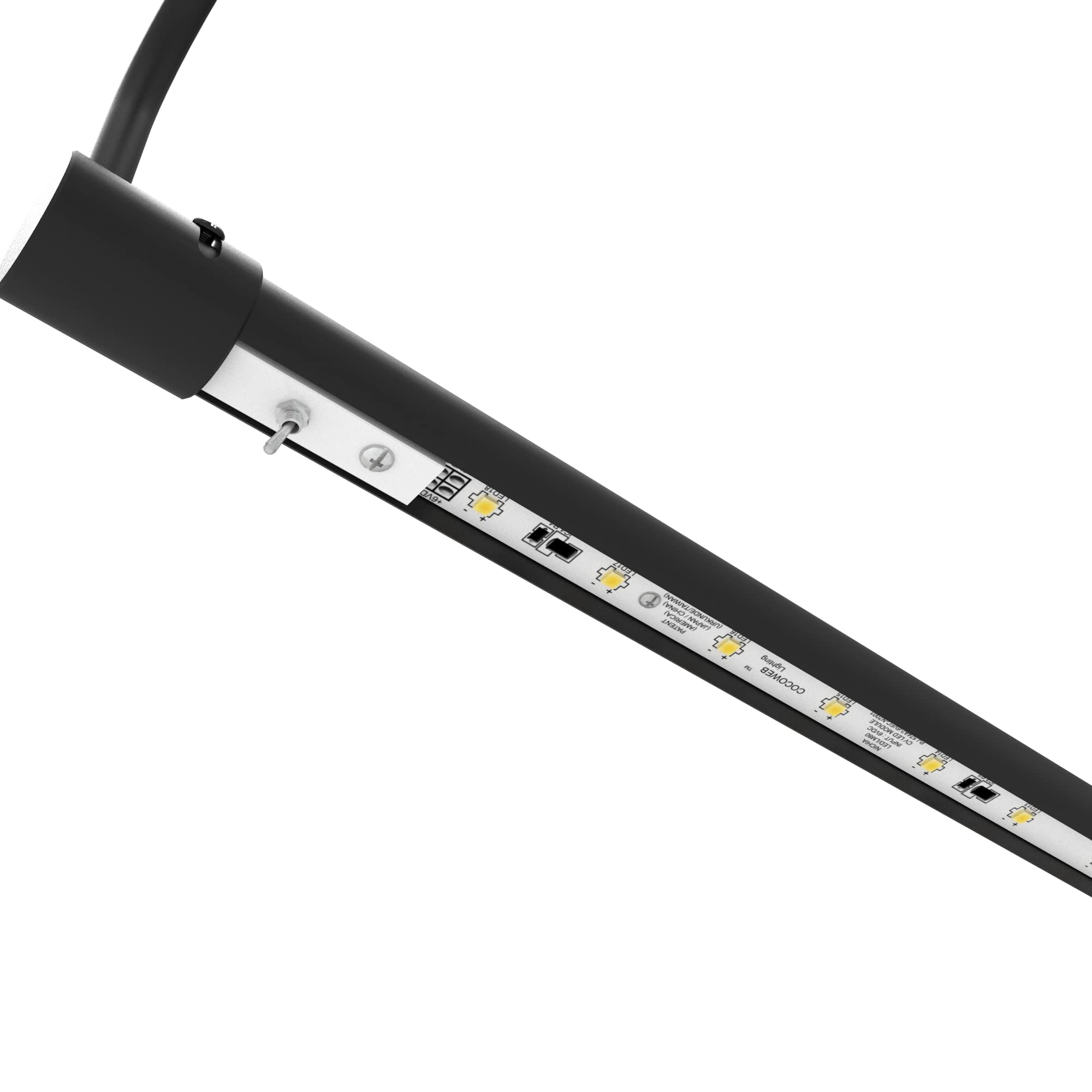 Cocoweb 16" Tru-Slim LED Frame Lighting in Black with Non-Dimmable Direct Wire Kit with Remote