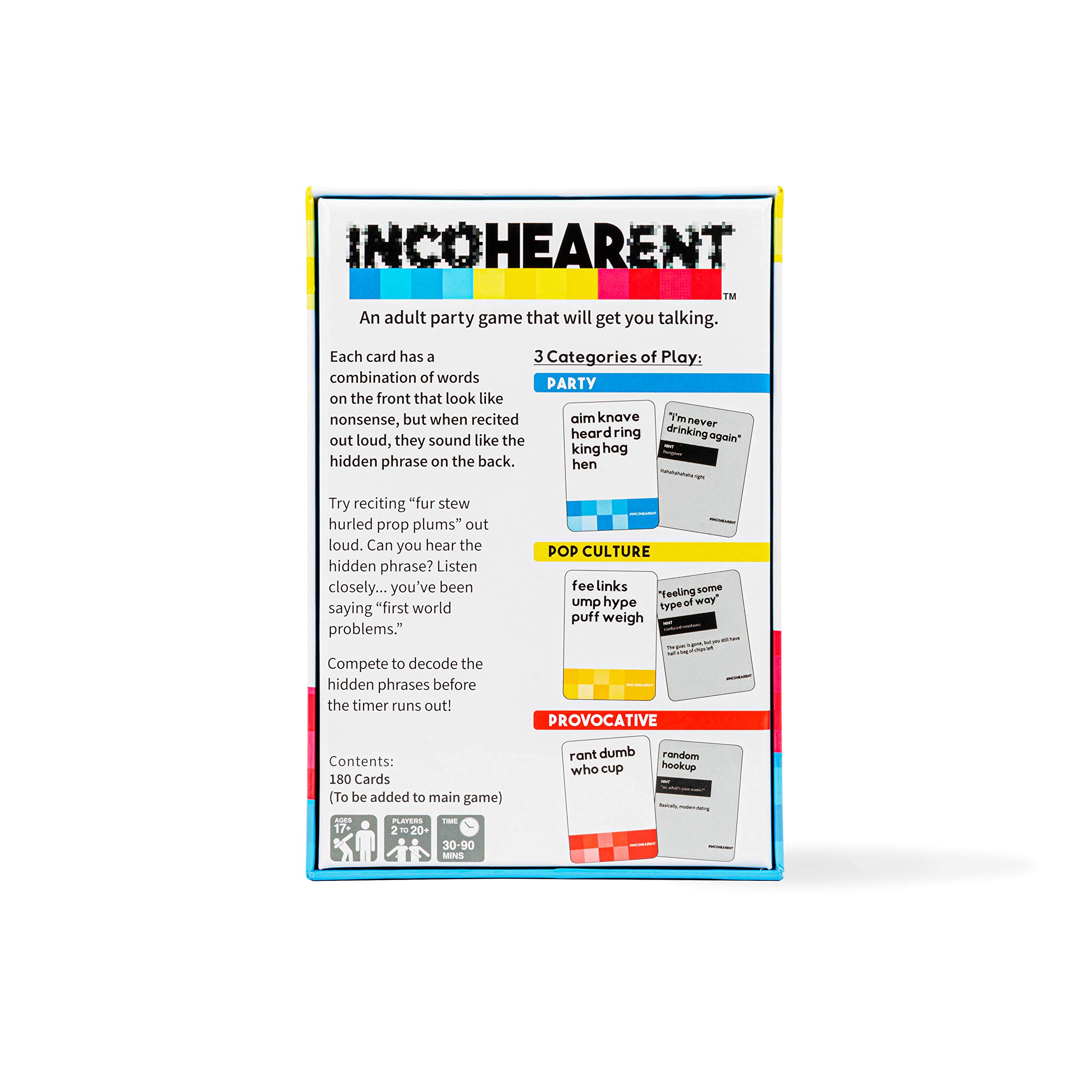 WHAT DO YOU MEME? Incohearent Fresh Phrases Expansion Pack - Designed to be Added to Incohearent Core Game