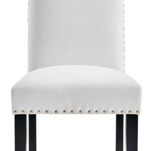 Modway Parcel Performance Velvet Dining Side Chairs - Set of 2, White