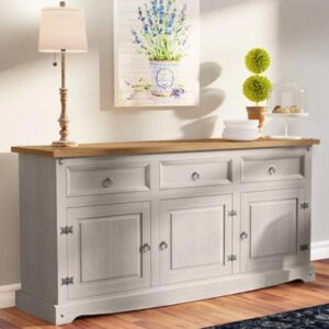 furniture dash solid wood sideboard buffet 65.9" w, 16.9" d, 31.6" h - wooden storage cabinet, cupboard console table, ideal for living room, kitchen island, dining room