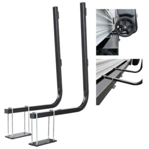 ecotric rv portable waste tote tank carrier rv bumper rack support bracket with heavy-duty straps secure water tank in place during travel