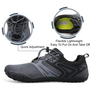 L-RUN Womens Mens Water Shoes for Swim Surf Fishing Grey M US (8.5 Women/7 Men)=EU39