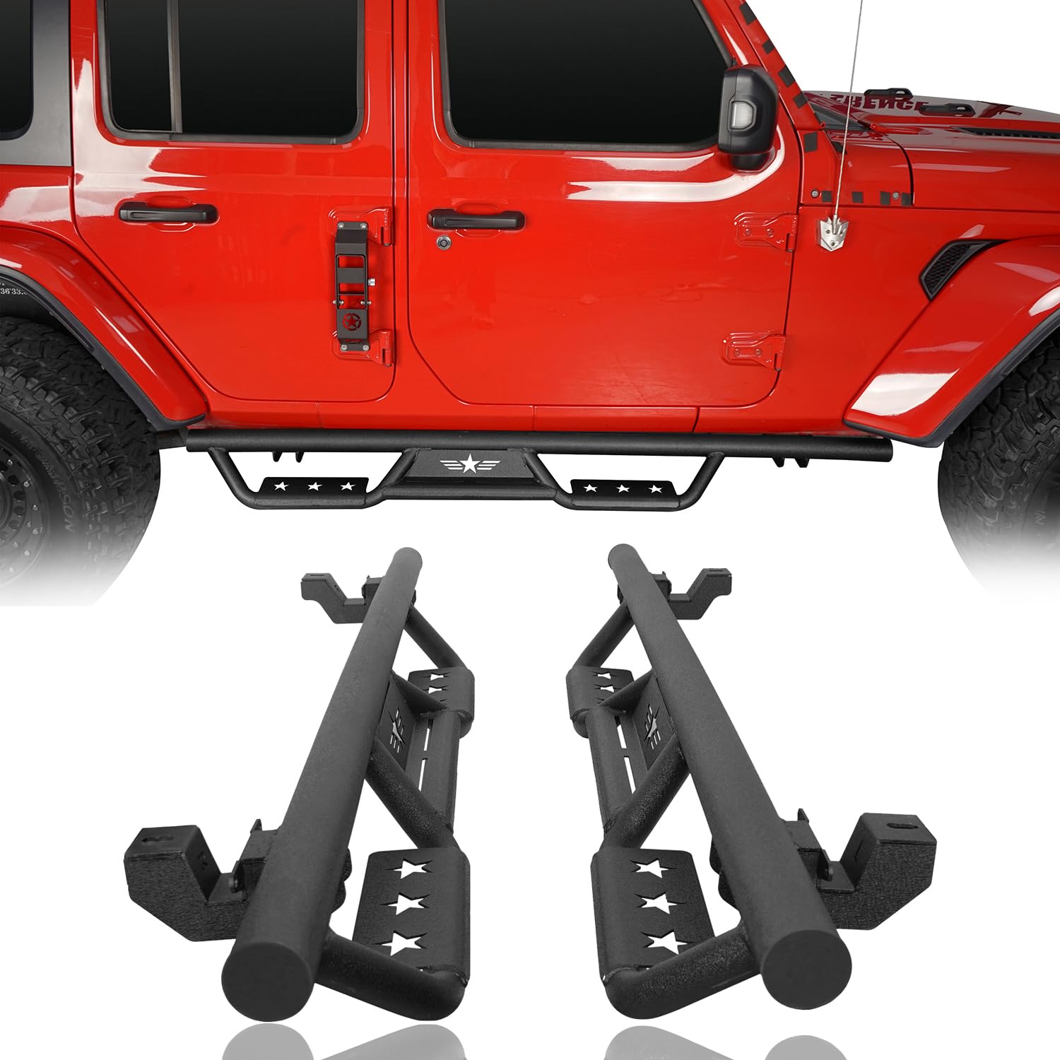 V8 GOD Wrangler JL Running Board Drop Side Step Nerf Bars Compatible with Jeep Wrangler 2018-2023 JL Unlimited 4-Door