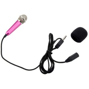 Frienda 4 Pieces Mini Microphone Portable Vocal Microphone Mini Karaoke Microphone for Mobile Phone Laptop Notebook, 4 Colors