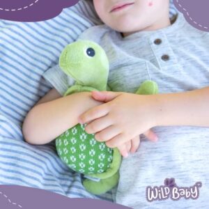 WILD BABY Sea Turtle Stuffed Animals, Warmie for Kids, Microwavable Stuffed Animal, Heatable Stuffed Animals, Squishmallow Plush Pal with Lavender Scented Stuffed Animal - 12 Inch