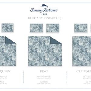 Tommy Bahama - King Comforter Set, Cotton Bedding with Matching Shams & Bedskirt, All Season Home Decor (Abalone Blue, King)