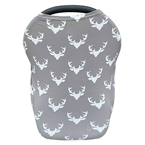 Baby Car Seat Cover Deer Printing Nursing Cover Extra Soft Extra Stretchy