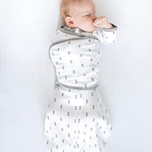 SwaddleDesigns 6-way Omni Swaddle Sack for Newborn with Wrap & Arms Up Sleeves & Mitten Cuffs, Easy Swaddle Transition, Better Sleep for Baby Boys & Girls, Sterling Polka Dot, Small, 0-3 Months