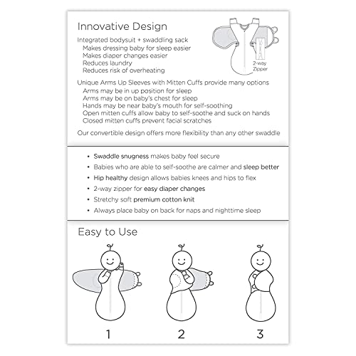 SwaddleDesigns 6-way Omni Swaddle Sack for Newborn with Wrap & Arms Up Sleeves & Mitten Cuffs, Easy Swaddle Transition, Better Sleep for Baby Boys & Girls, Sterling Polka Dot, Small, 0-3 Months