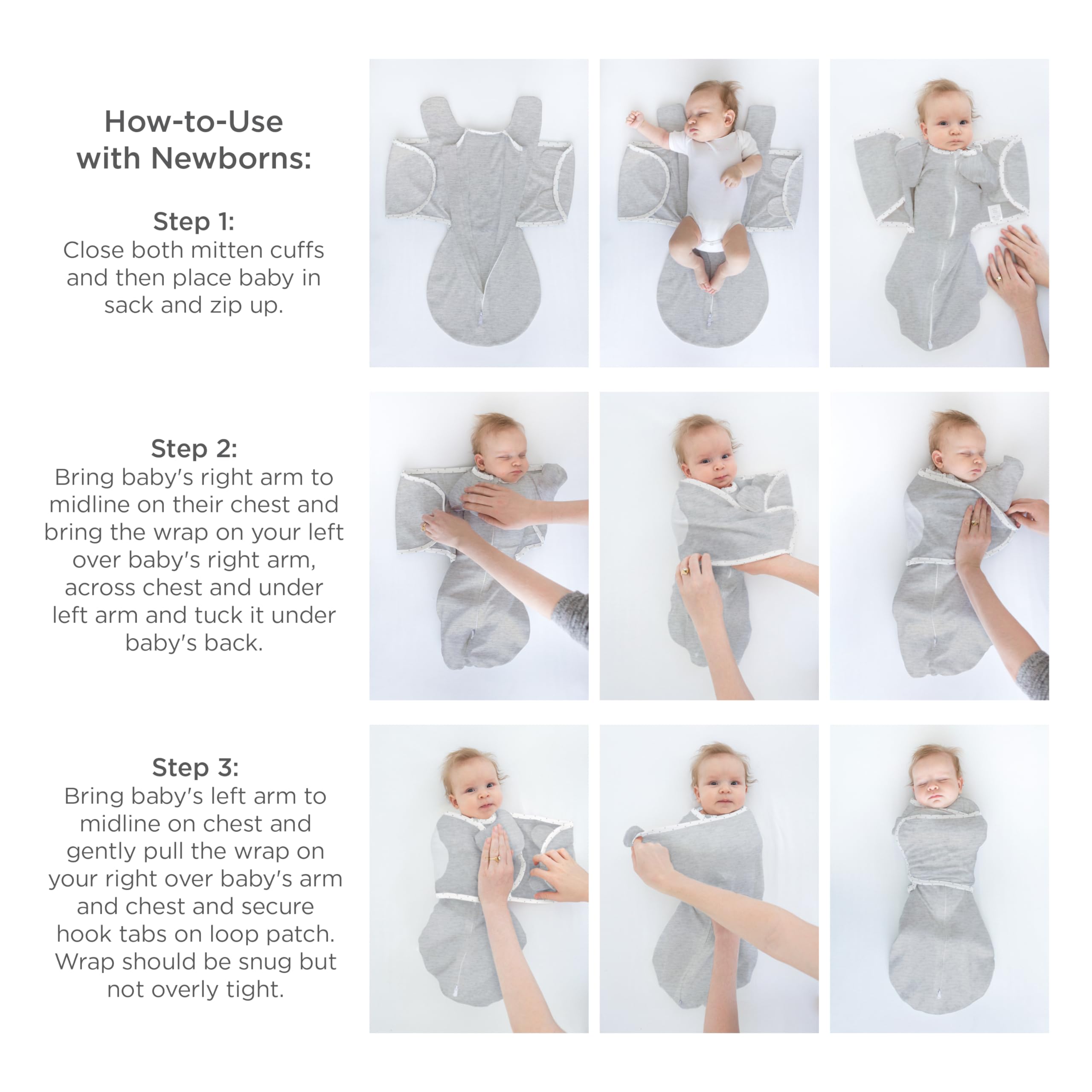 SwaddleDesigns 6-way Omni Swaddle Sack for Newborn with Wrap & Arms Up Sleeves & Mitten Cuffs, Easy Swaddle Transition, Better Sleep for Baby Boys & Girls, Sterling Polka Dot, Small, 0-3 Months