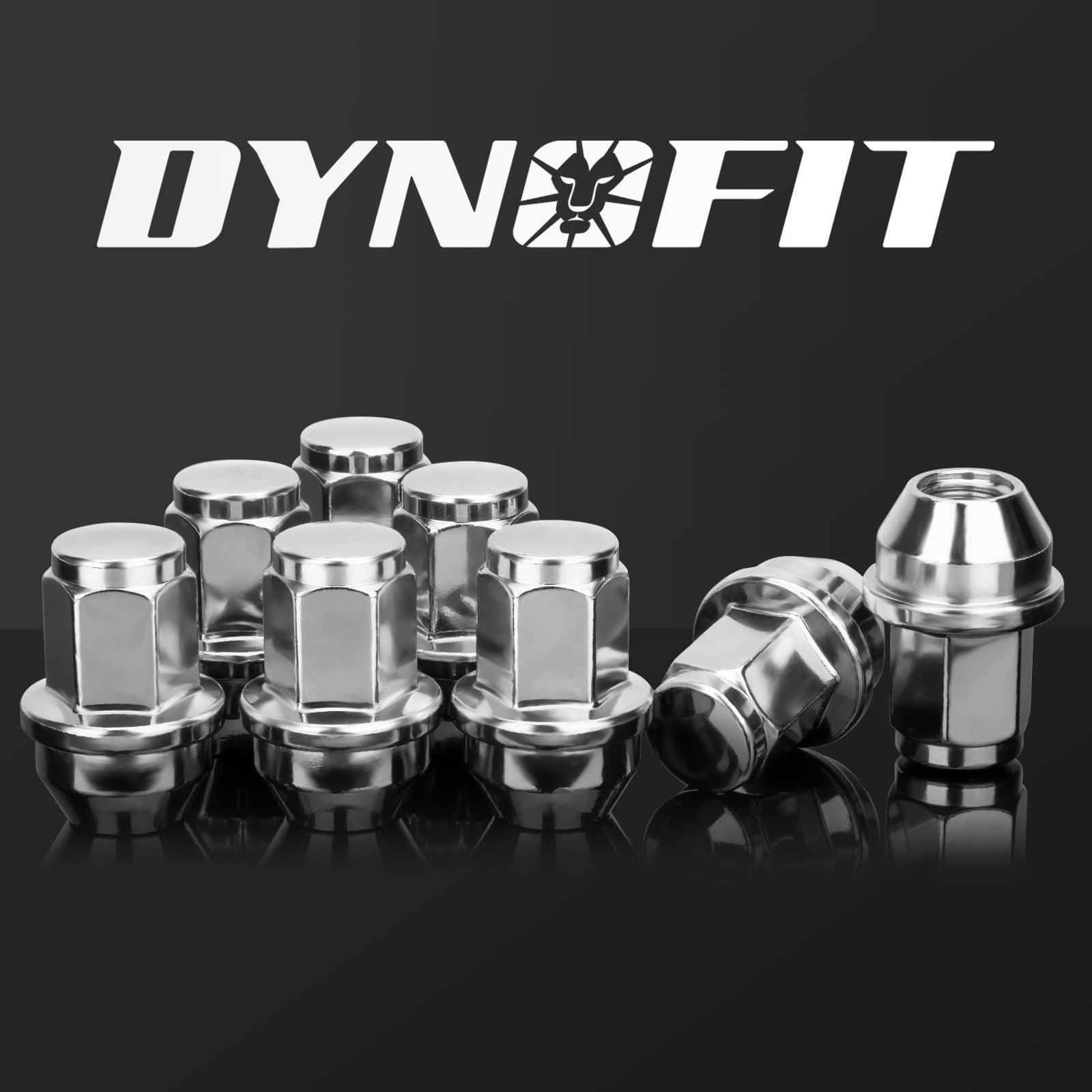 dynofit 24pcs 14x1.5 OEM/Stock Lug Nuts for 2015-2019 Expedition/F-150, M14-1.5 One-Piece Design Factory Chrome Wheel Lugnuts for Lincoln 2016-2018 MKX, 21mm Hex Anti-Rusting Updated