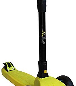 Bee Free 3 Wheel Kick Scooter for Toddlers and Kids, Adjustable Handlebars, Light Up LED Wheels, Foldable, Rear Foot Brake, Wide Stable Deck, Boys and Girls Ages 2-5, Up to 100 LBS, Yellow