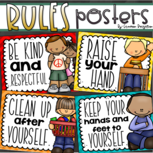 classroom rules posters editable back to school management expectations
