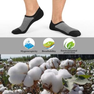 Faustine No Show Socks Ankle Low Cut Socks for Mens, Non Slip, 8 Pairs 16 Pairs (8 Pairs (White), S/M(US Men shoes size 6-10/Women size 8-12))