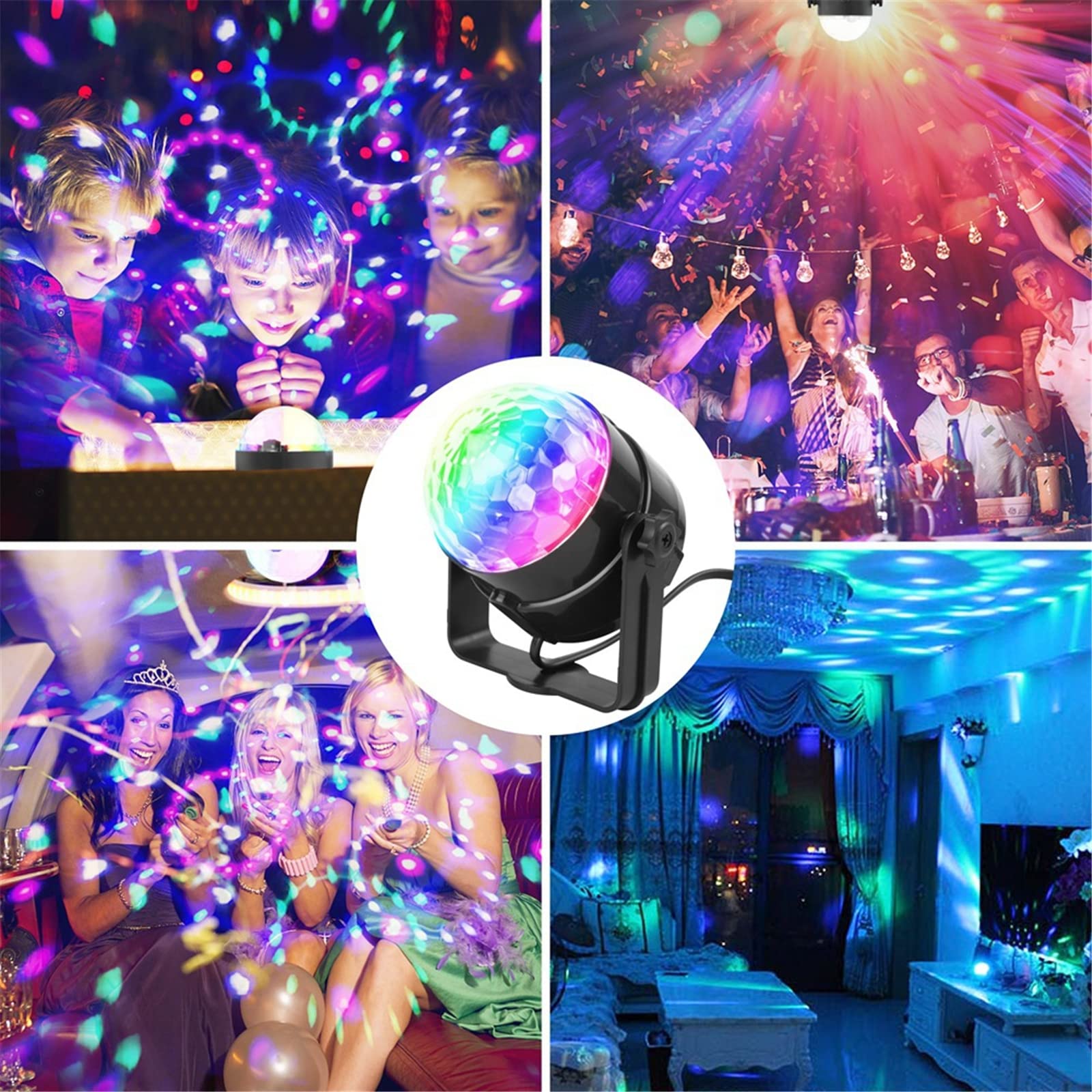 Urtronix Disco Ball Light LED Party Light RGB Stage Lights for DJ, Karaoke, Wedding, Club