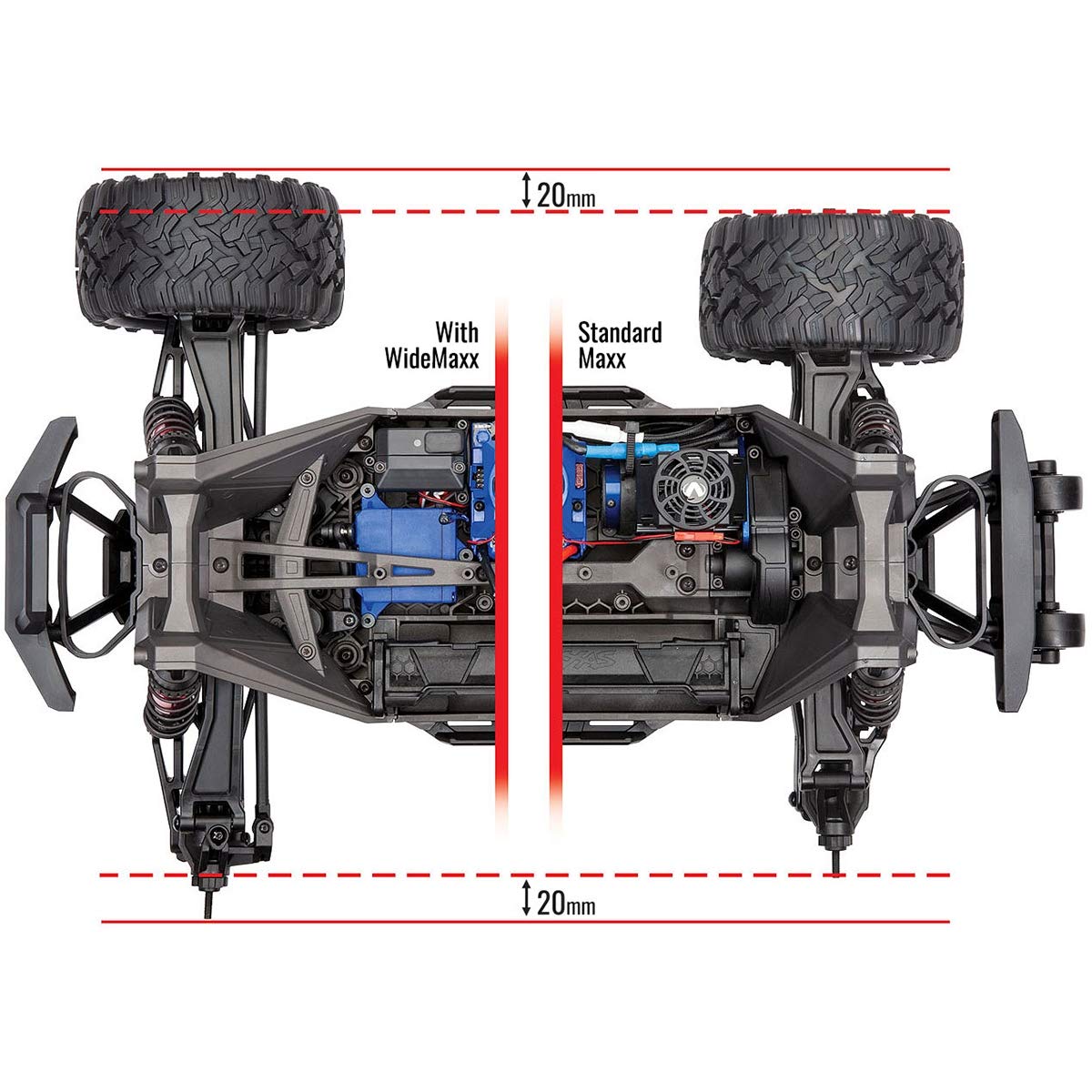 Traxxas Blue WideMaxx Suspension Kit TRA8995X