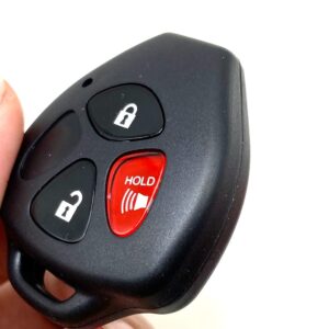 Cutting Not Required - 3 Buttons Replacement Key Fob Case Shell Fits for Toyota Scion TC RAV4 2008-2013 Avalon / 2007-2011 Camry / 2008-2013 Corolla / 2009-2014 Venza Key Cover