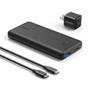 Anker Portable Charger, PowerCore Essential 20000 PD (18W) Power Bank with 18W USB C Charger, High Cell Capacity 20,000mAh Power Delivery Battery Pack for iPhone 11/11 Pro/11 Pro Max/X/8, Samsung