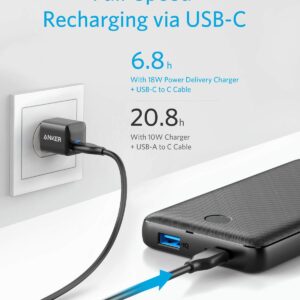 Anker Portable Charger, PowerCore Essential 20000 PD (18W) Power Bank with 18W USB C Charger, High Cell Capacity 20,000mAh Power Delivery Battery Pack for iPhone 11/11 Pro/11 Pro Max/X/8, Samsung