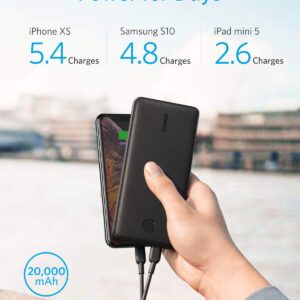 Anker Portable Charger, PowerCore Essential 20000 PD (18W) Power Bank with 18W USB C Charger, High Cell Capacity 20,000mAh Power Delivery Battery Pack for iPhone 11/11 Pro/11 Pro Max/X/8, Samsung