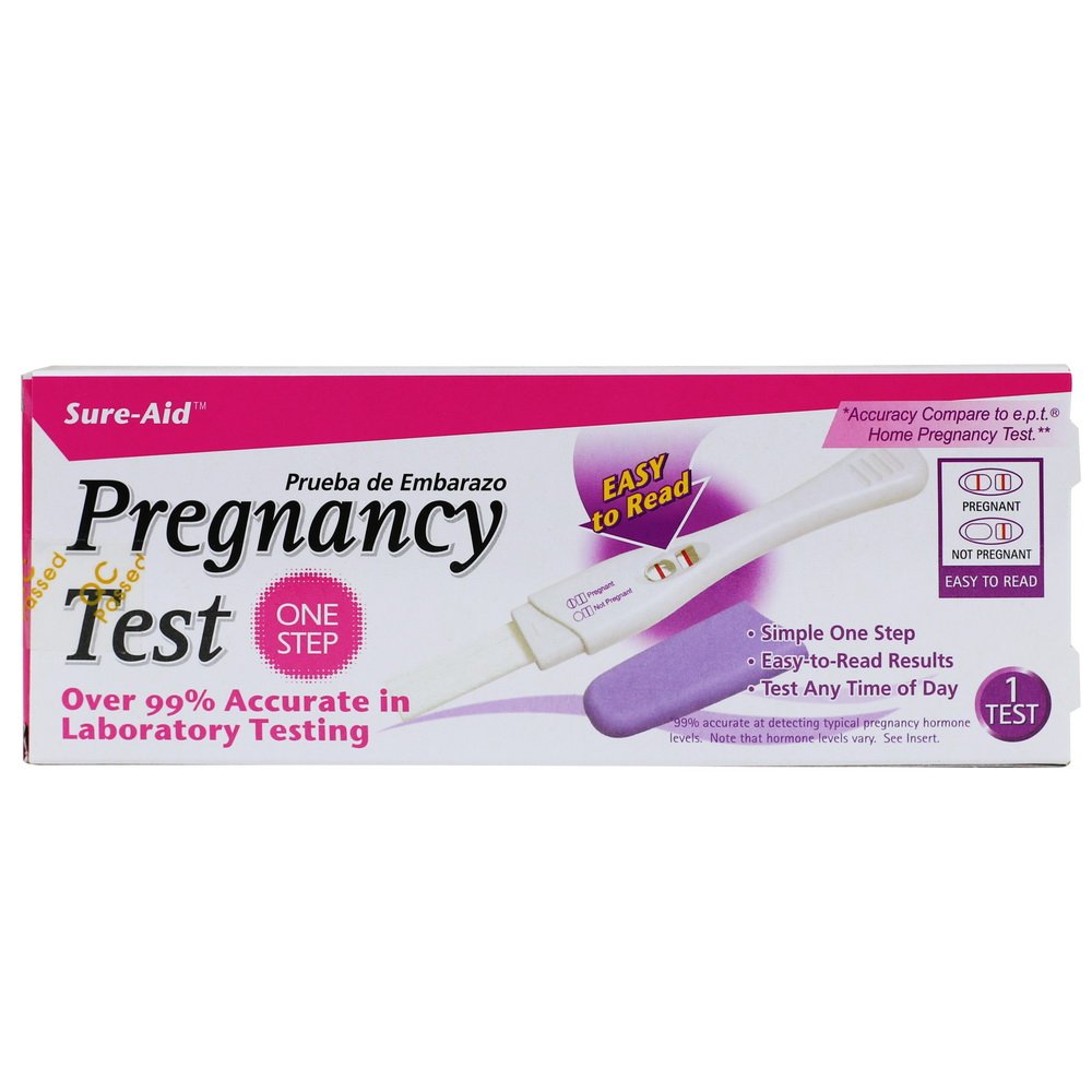 Sure-Aid Pregnancy test | One Step | Over 99% accurate in Laboratory Testing | Easy to Read Results Any Time Of Day | Relieve Anxiety with Fast and Simply One Step Results | 2 Pack