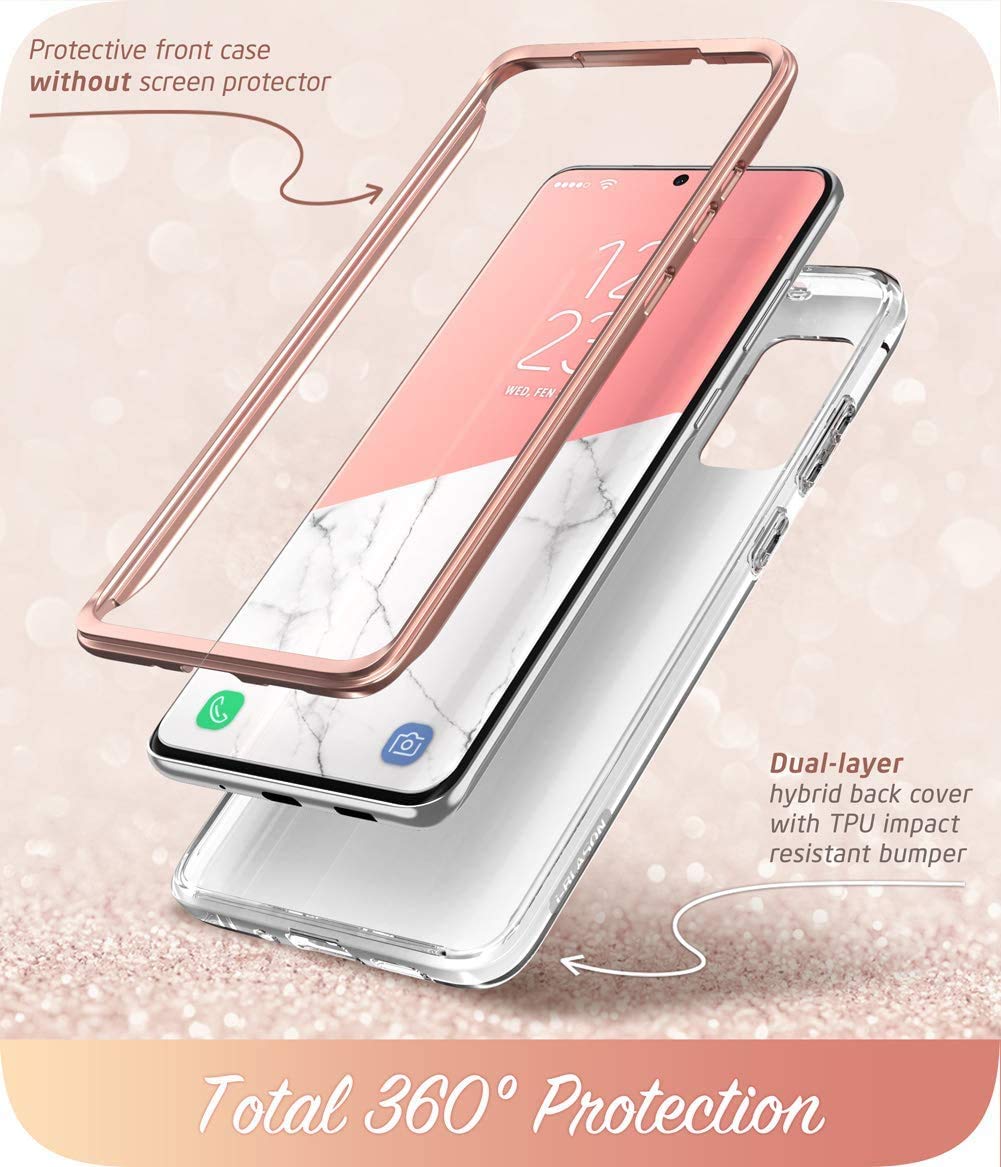 i-Blason Cosmo Series Case for Samsung Galaxy S20 5G (2020 Release), Slim Stylish Protective Bumper Case Without Built-in Screen Protector, Marble, 6.2''