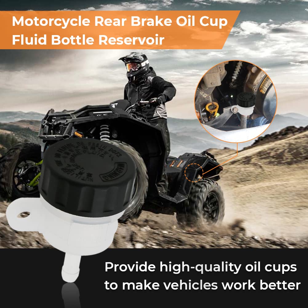 AUTOVIC Transparent Motorcycle Rear Brake Master Cylinder Tank Oil Cup Fluid Bottle Reservoir For Polaris Sportsman Scrambler Outlaw Replace 1930854