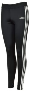 adidas girls' performance tight three stripe leggings - l - black/white