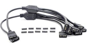 micro connectors addressable rgb 1 to 4 splitter cable - 30cm/ 2 pack (f04-04argb30-2p)