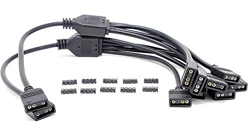 MICRO CONNECTORS Addressable RGB 1 to 4 Splitter Cable - 30cm/ 2 Pack (F04-04ARGB30-2P)