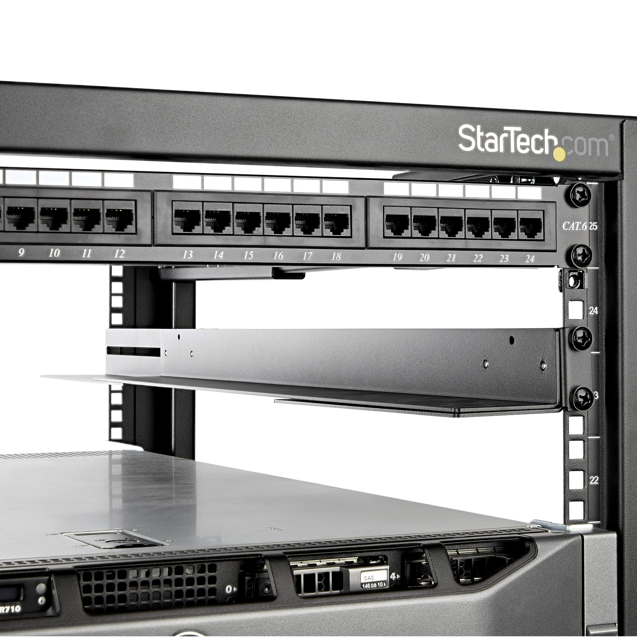 StarTech.com 1U 19 inch Server Rack Rails - 24-36 inch Adjustable Depth - Universal 4 Post Rack Mount Rails - Network Equipment/Server/UPS Mounting Rail Kit HPE ProLiant Dell PowerEdge (UNIRAILS1UB)